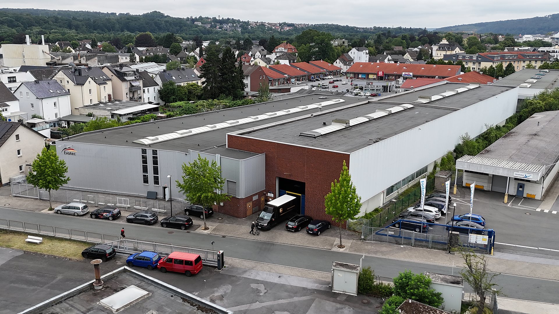 Vista aérea de Evotec GmbH – Centro de producción de Arnsberg